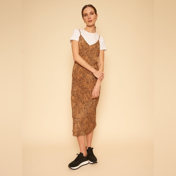 Whimsy and Row Freya Slip Dress in Lady Print, size L - Picture 3 of 9